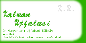 kalman ujfalusi business card
